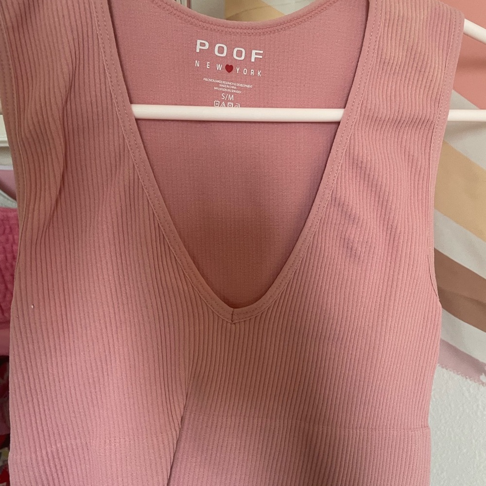 POOF tight fit ribbed tank top